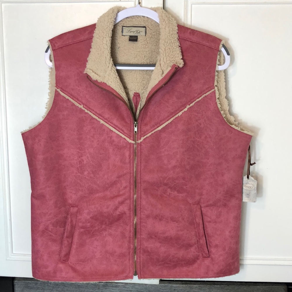 Womens Legacy Falls Sherpa Lined Pink/Mauve Vest, size XL. EXCELLENT! NWT